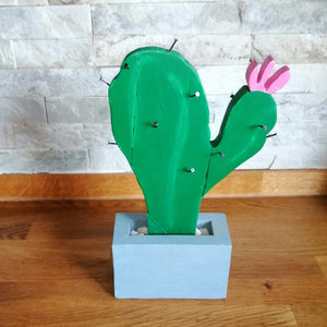 Handmade Wooden Cactus Organiser, Wooden Jewellery Organiser, Cute Cactus Key Holder